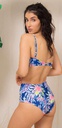 Conjunto top bando con bombacha tiro alto estampado