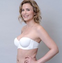 CORPIÑO TASA SOFT BANDEAU DE MICROFIBRA CON ANTIDESLIZANTE EN CINTURA Y COLETA CON BRETELES DESMONTABLES