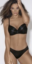 CONJUNTO DE MICROFIBRA LABRADA CORPIÑO SOFT SIN PUSH UP CON DETALLE CINTA RASO Y COLALES