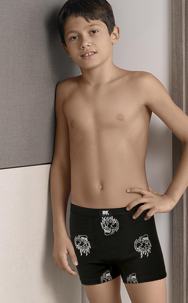 BOXER NENE ALGODÓN Y LYCRA ESTAMPADO &quot;CALAVERA&quot;