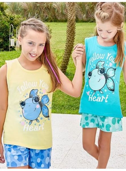 VER. PIJAMA JERSEY ESTAMPADO "HEART" VERANO