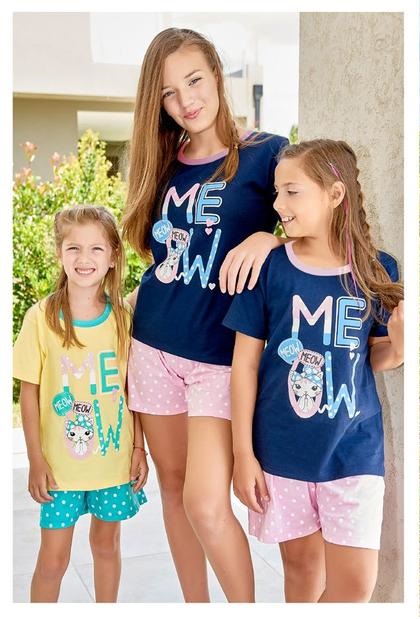 VER. PIJAMA JERSEY ESTAMPADO "MEOW"  VERANO