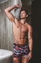 BOXER DE ALG. LYCRA ESTAMPADO CAMO DOT 