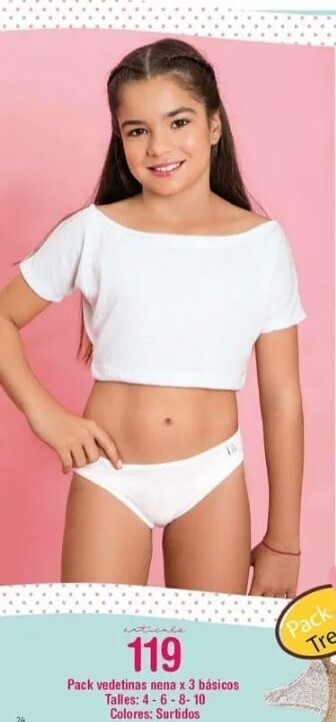 PACK X3 VEDETINAS DE NENA BASICOS