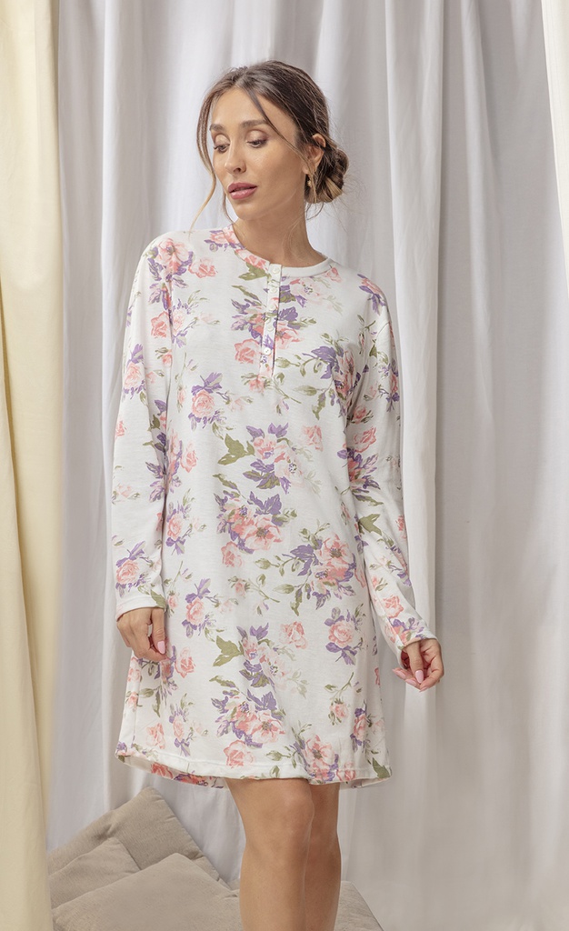 DESCUENTO 10% LIQUIDACION DE TEMPORADA! I INV. CAMISON DE JERSEY - LINEA FLOWERS