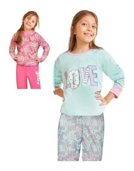 LIQUIDACION ! - INV. PIJAMA JERSEY ESTAMPADO "LOVE"