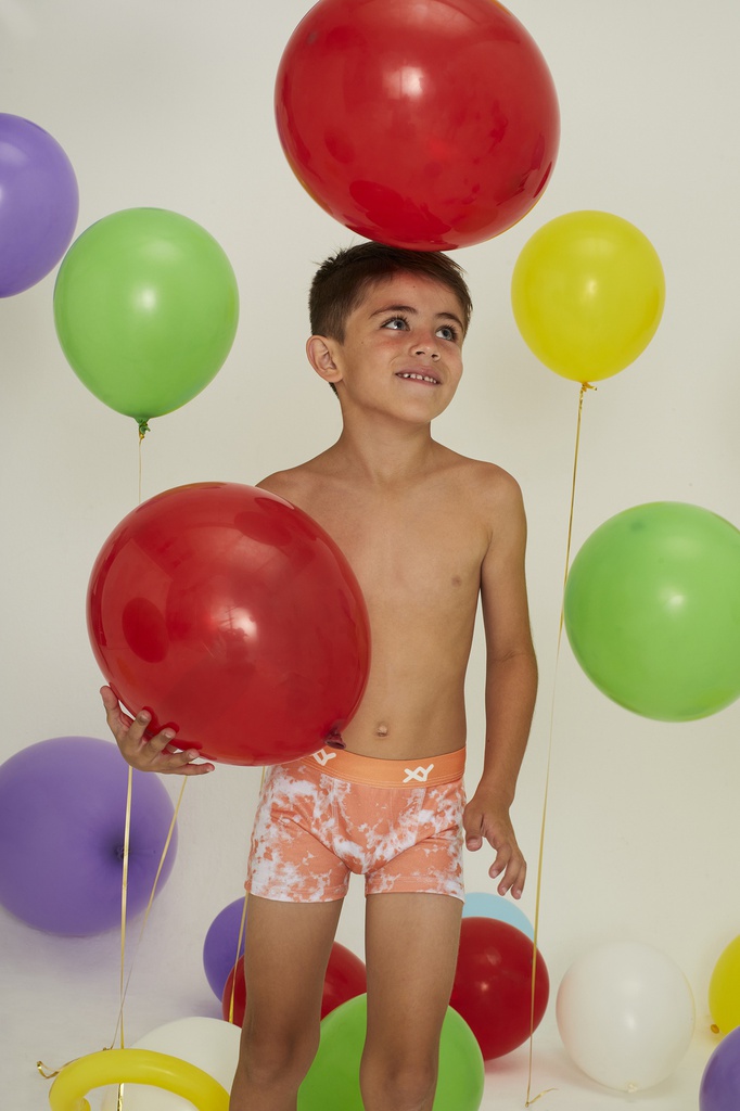 BÓXER NIÑO ALGODÓN-LYCRA ESTAMPADO "BATIK"