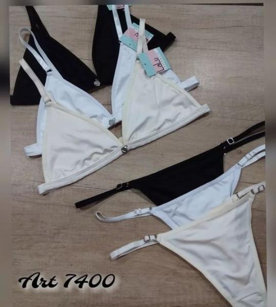 CONJUNTO BRALETTE MICROFIBRA LISA CON LES REGULABLE