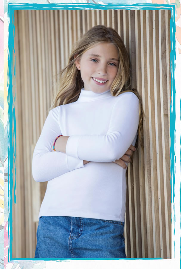 LIQUIDACION ! - INV. POLERA DE MORLEY NENA LISA ALGODON