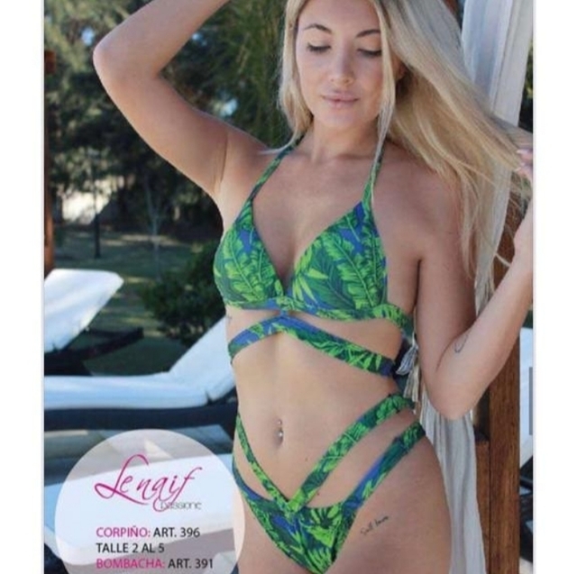 LIQUIDACION -15% DESCUENTO ! MALLA COLALES ESTAMPADA DOBLE TIRA