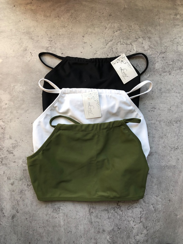 BLACK !  -15% ! MALLA TOP CERRADO DE TRICOT LISO
