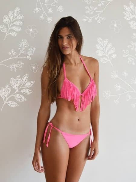 LIQUIDACION -15% DESCUENTO ! MALLA CORPIÑO TRIANGULO SOFT C/ FLECOS