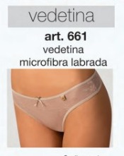 VEDETINA DE LYCRA Y MICROFIBRA LABRADA