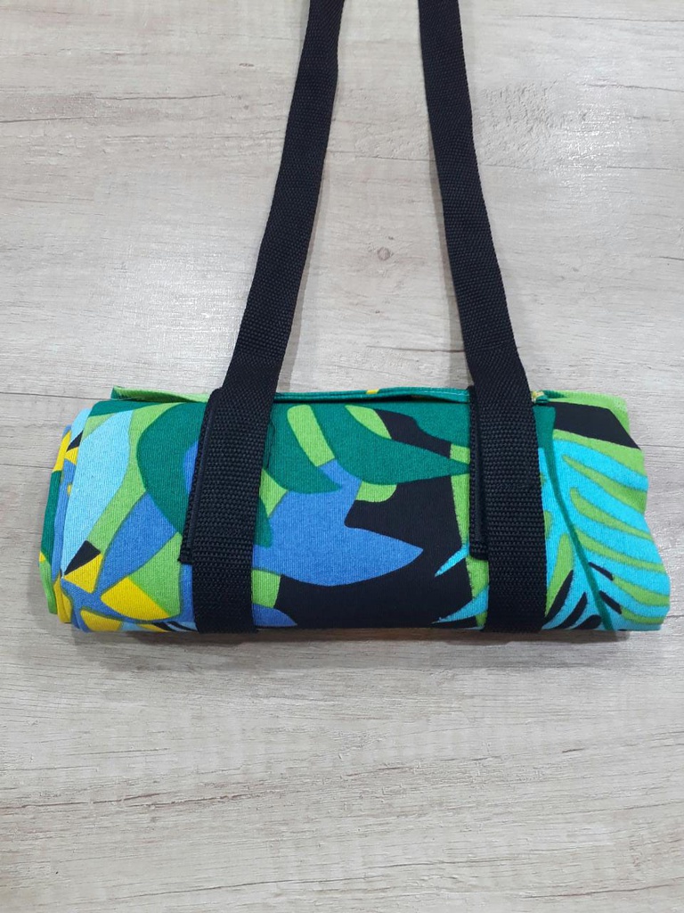 LONA PLAYERA ESTAMPADA - CON BOLSILLO/ALMOHADA  Y TIRAS PARA LLEVAR TIPO CARTERA