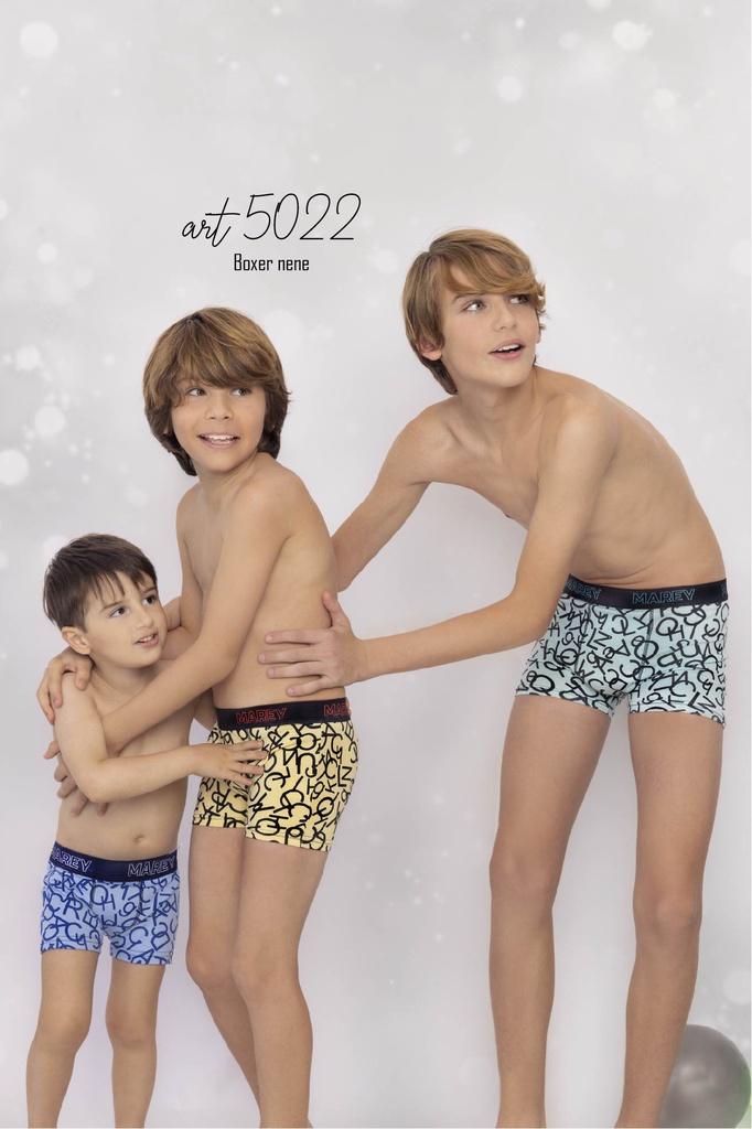 BOXER NIÑO ALGODON Y LYCRA ESTAMPADO "LETRAS"