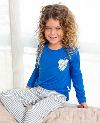   INV. PIJAMA DE NENA, MORLEY RAYADO CON CORAZON