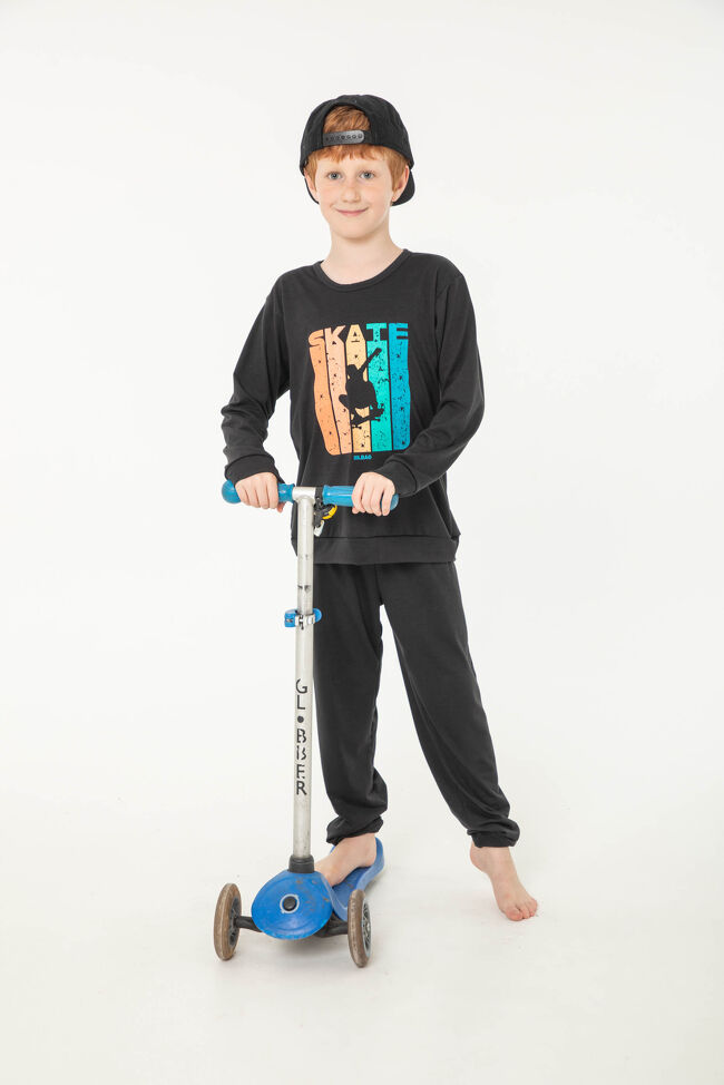 INV. PIJAMA NENE EN MODAL LISO &quot;SKATE&quot;