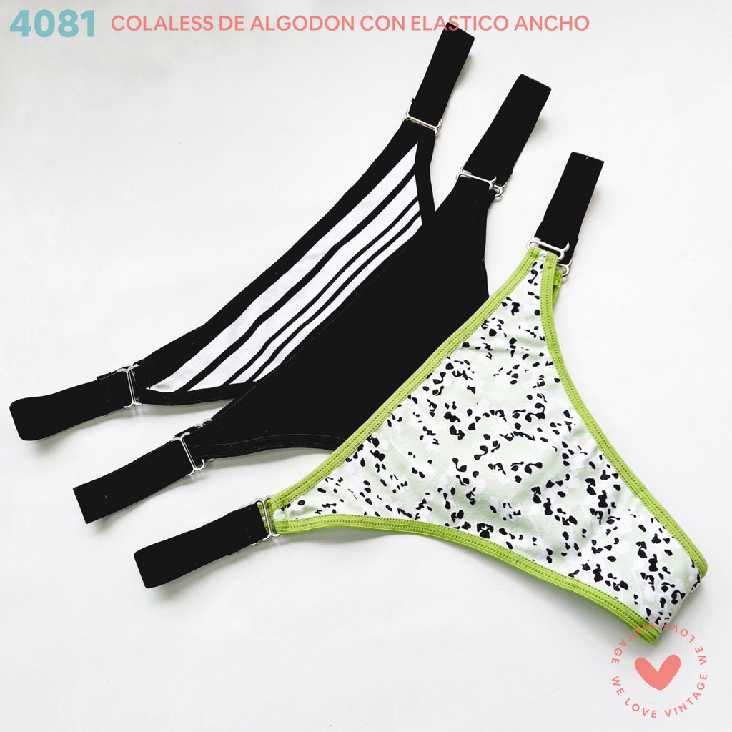 PACK X 3 COLALES ALG &amp; LYCRA CON ELASTICO SUBLIMADO