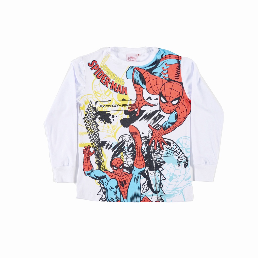 LIQUIDACION ! - INV. PIJAMA DE JERSEY MODAL ML SUBLIMADO "SPIDERMAN" Y PANTALON LISO