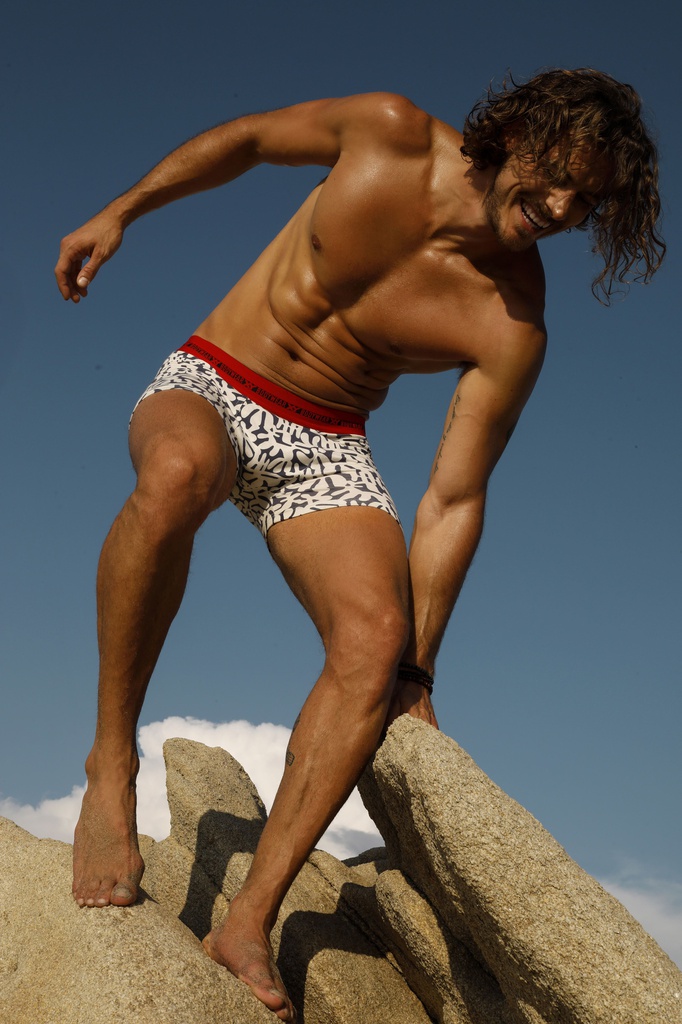 NUEVO - Bóxer algodón-lycra estampado "COCOS"