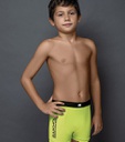 BOXER NIÑO ALGODON Y LYCRA. LISO CON ESTAMPA LOCALIZADA BAKHOU KIDS, ELASTICO LISO NEGRO