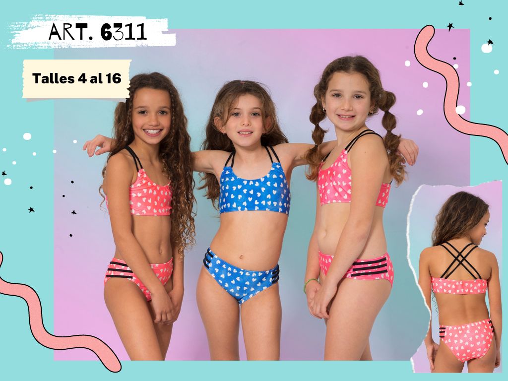 MALLA BIKINI NENA ESTAMPADO CORAZONES