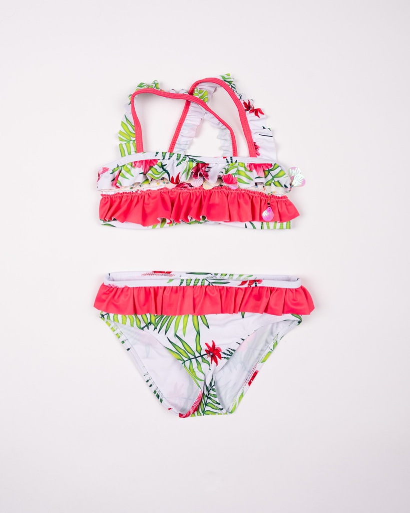 VER. BIKINI PREMIUM CON VOLADOS, MOSTACILLAS Y LENTEJUELAS &quot;JUNGLE&quot; - POSTO