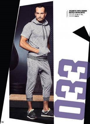 OFERTON - LODY SPORT PANTALON CAPRI TIPO BABUCHA HOMBRE RUSTICO MELANGE