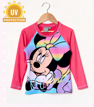 VER. REMERA MANGAS LARGAR PROTECCION UV &quot;MINNIE&quot;