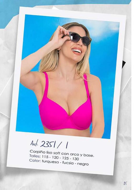 VER. MALLA CORPIÑO LISO SOFT CON ARCO Y BASE