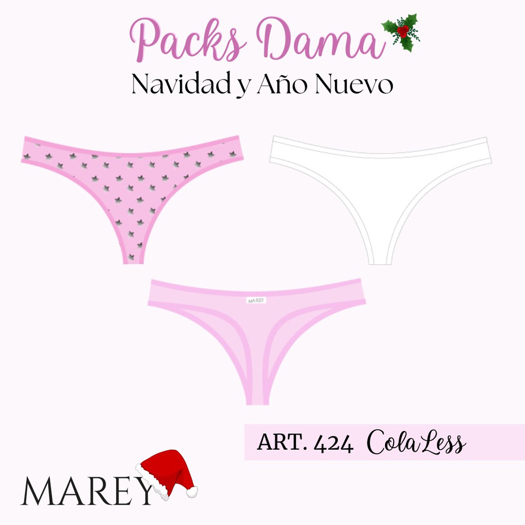 PACK X3 COLALES ROSAS