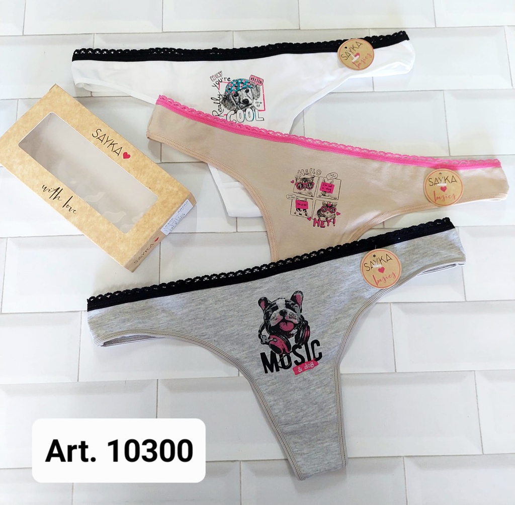 PACK X 3 COLALES ALG. ESTAMPA DOG AND CAT