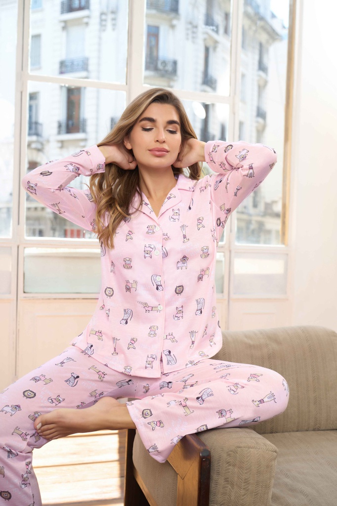LIQUIDACION ! - INV. PIJAMA ABOTONADO &quot;PERRITOS&quot;