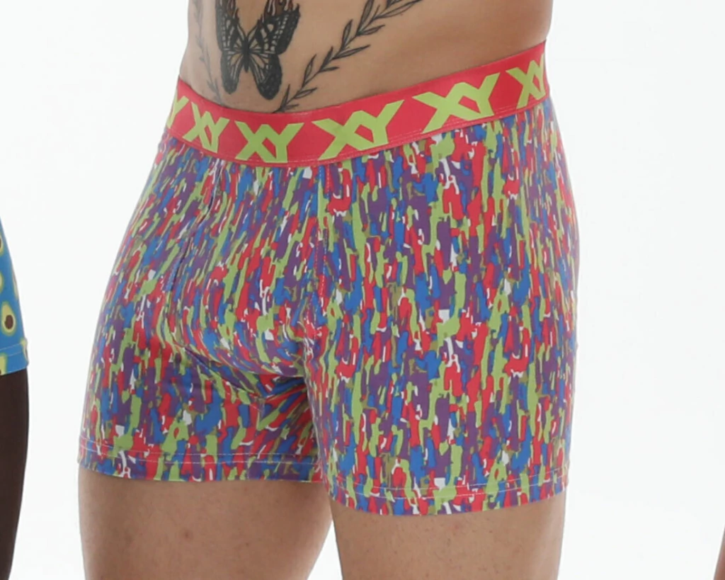 BOXER ESTAMPADO DE ALGODÓN Y LYCRA &quot;PINCELADAS&quot;