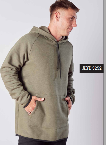 INV.  -15%OFF - BUZO DE HOMBRE CANGURO LARGO CON CORDON