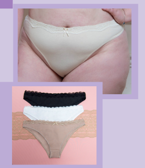 PACK X 3 VEDETINA DE ALGODON Y LYCRA CON PUNTILLA