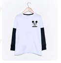  INV. REMERA DE ALGODÓN CON BAJO MANGA "MICKEY"