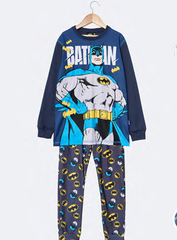 LIQUIDACION ! - INV. PIJAMA DE ALGODÓN Y MODAL SUBLIMADO "BATMAN"