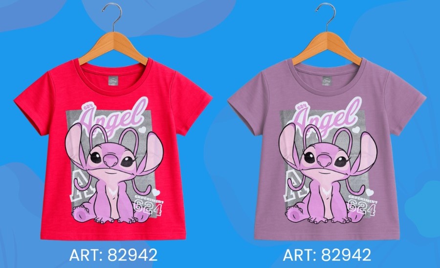 INV. REMERA MANGAS CORTAS &quot;ANGEL- STITCH&quot;