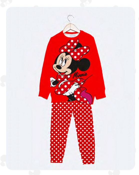LIQUIDACION ! - INV. PIJAMA DE ALGODÓN Y MODAL ESTAMPADO "MINNIE" Y PANTALON GAMUZADO