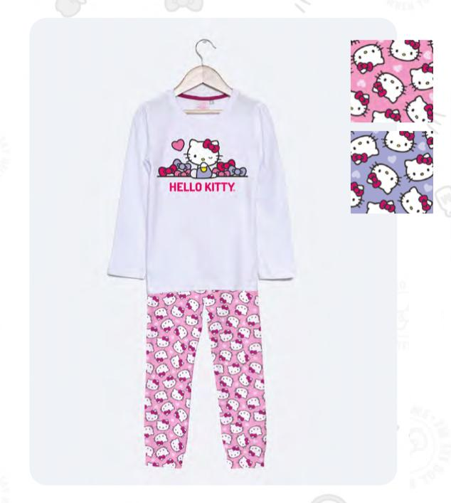 LIQUIDACION ! - INV. PIJAMA DE ALGODÓN Y MODAL ESTAMPADO "KITTY"