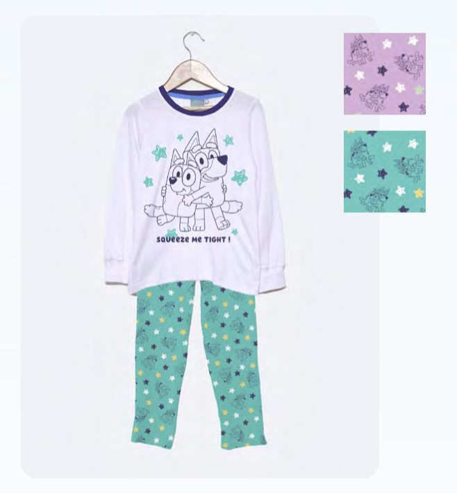  INV. PIJAMA DE ALGODÓN Y MODAL SUBLIMADO "BLUEY"