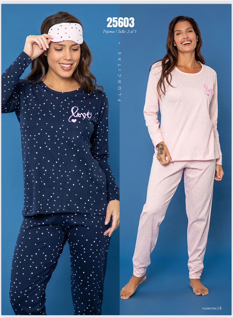  INV. PIJAMA MUJER ESTAMPADO LUNARES