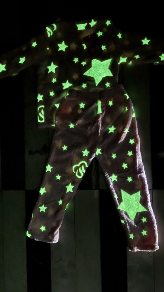 DESCUENTO 10% LIQUIDACION DE TEMPORADA!  INV. PIJAMA NENA POLAR SOFT LUMINOSO brilla en la oscuridad