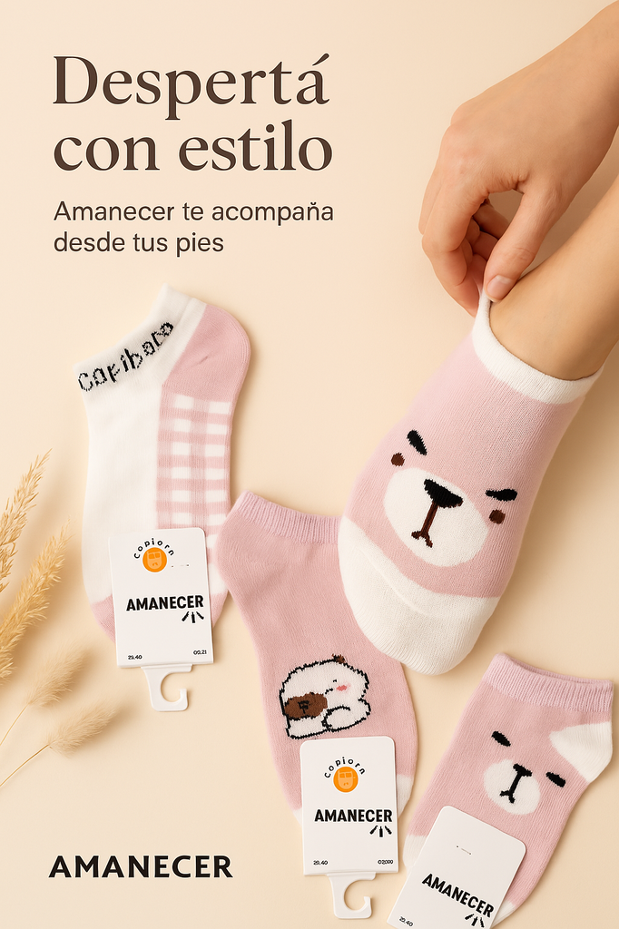 MEDIA SOQUETE- INVISIBLE DAMA ESTAMPADO &quot;AMANECER-MAXIMA&quot;