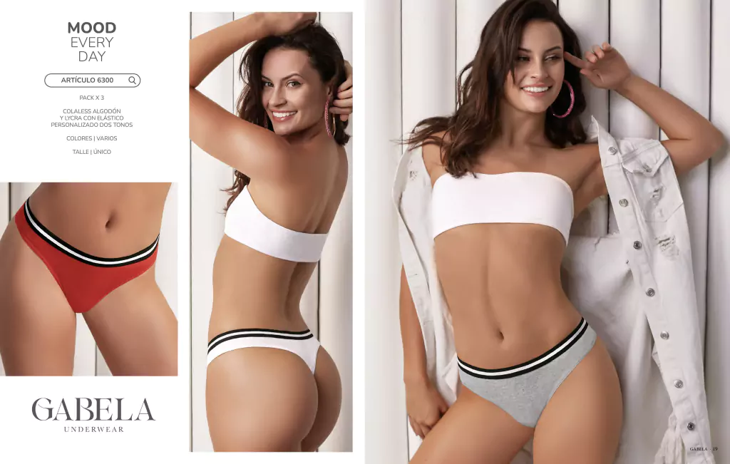 PACK X3 COLALES DE ALGODÓN Y LYCRA CON ELASTICO PERSONALIZADO DOS TONOS 