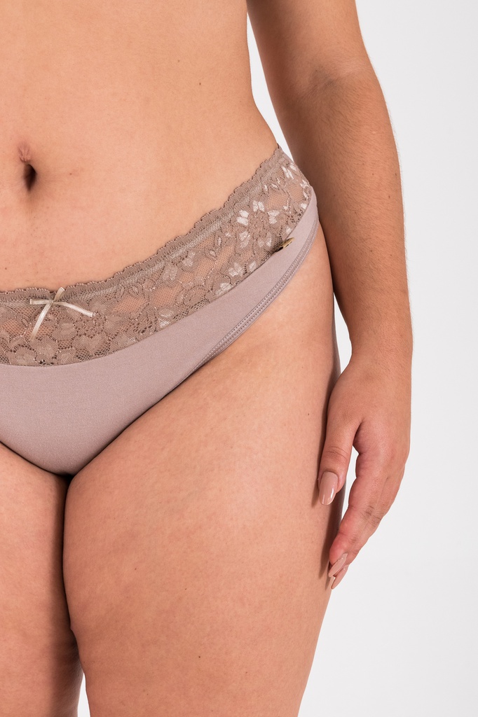 COLALES DE ALGODÓN Y LYCRA CON CINTURA DE PUNTILLLA