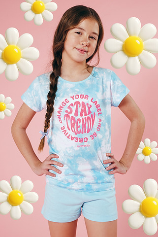 OFF - 15% !! VER. PIJAMA NENA REMERA BATIK Y SHORT LISO