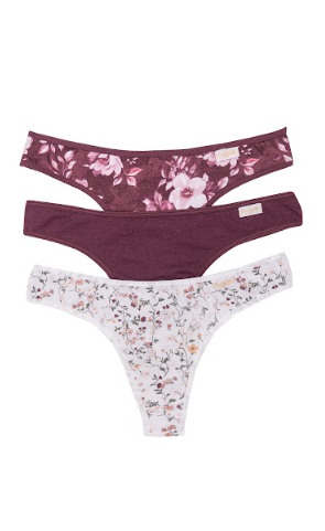 PACK X3 COLALES DE ALGODÓN Y LYCRA ESTAMPADA &quot;LIBERTY&quot;