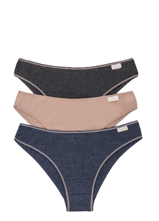 PACK X3 VEDETINA DE ALGODÓN Y LYCRA "DENIM"